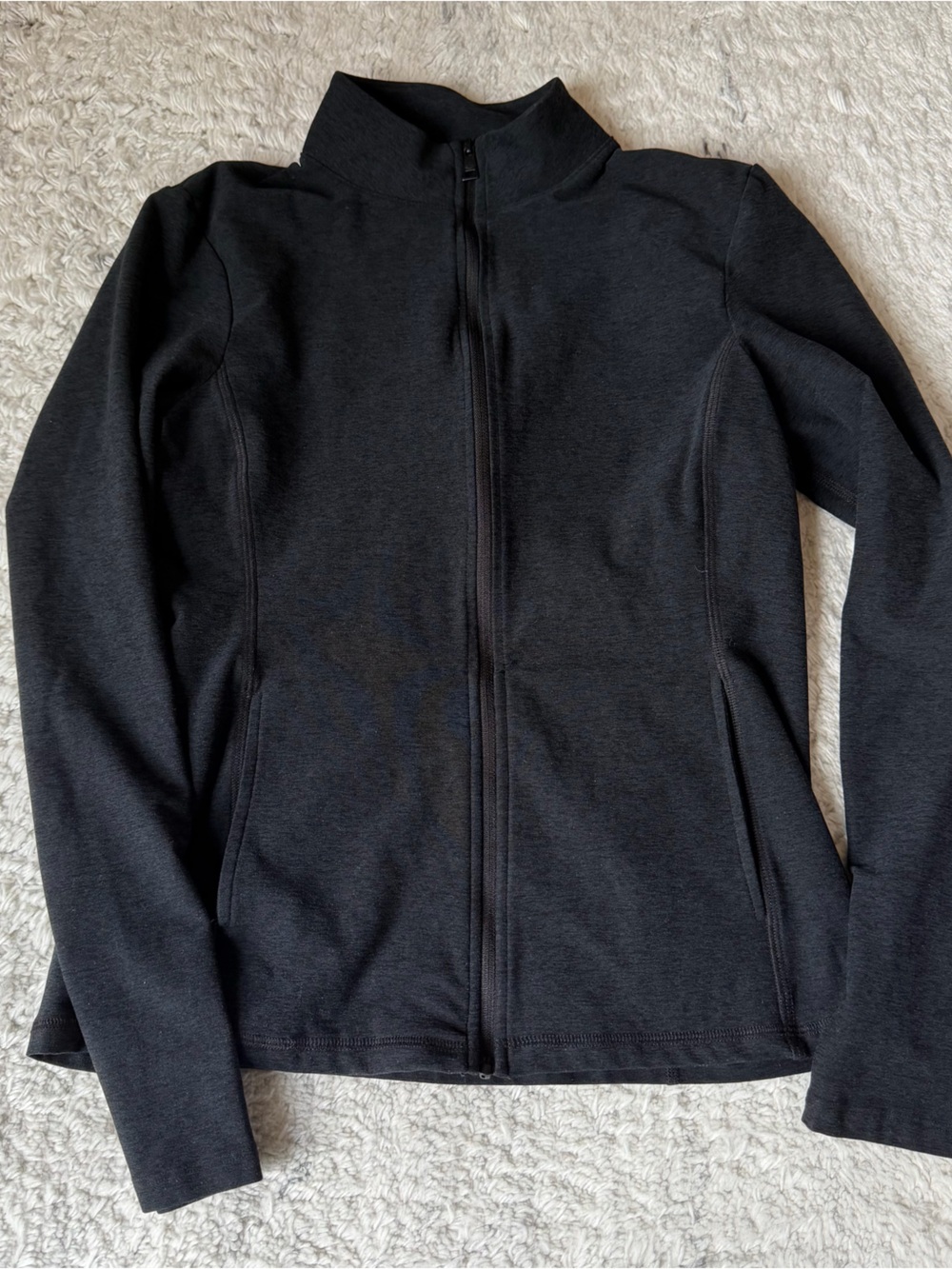 Beyond Yoga Women’s Black Lightweight SpaceDye Zip-up Jacket